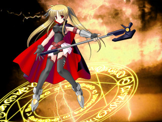 Woman red cape sword yellow - a red cape holding free wallpaper