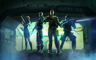 Group people gated entrance guns - doc hammer free wallpaper