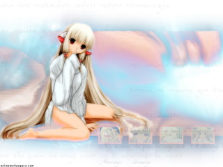 Girl longhair sitting clouds anime - net art free wallpaper for desktop
