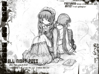Gothic manga girls back to - a backpack free wallpaper