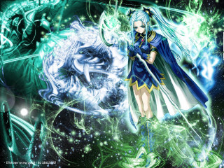 Anime sword demon greenlight hologram - a hologram free wallpaper for desktop