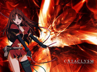 Girl red fire outstretched solo - a red outfit free wallpaper