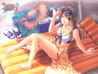 Ai mitsu bikini suitcase hat - sots art free wallpaper
