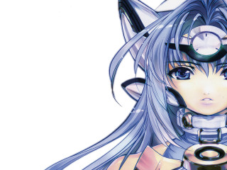 Eizan kikukawa cat ears clock - cybernetic free wallpaper
