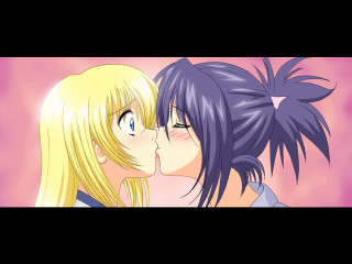 Anime kiss blonde blue eyes - two anime character free wallpaper