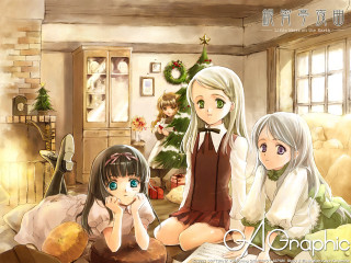 Christmas girls living room remodernism - a group of girls free wallpaper