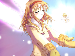 Girl hat longhair angel wings - long hair and a hat free wallpaper