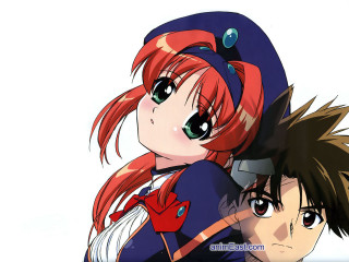 Anime couple blue sky rayonism - together free wallpaper