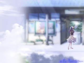 Girl white dress flying kyoto - the air in front free wallpaper