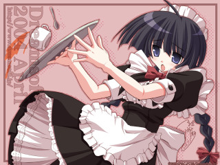 Woman dress knife plate pink - hand free wallpaper