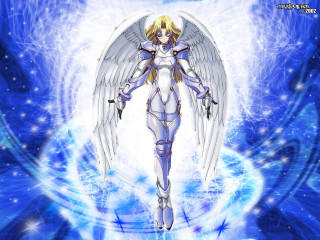 Angel wings starry sky planet - a white angel free wallpaper