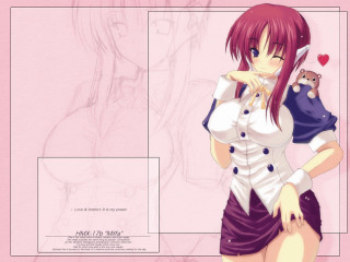 Girl blush redhair skirt teddy - a teddy bear free wallpaper