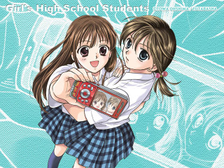 Two girls hugging camera cityscape - a camera free wallpaper