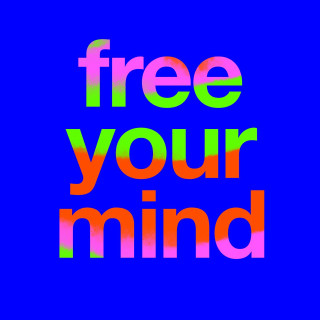 Free your mind multicolored letters - international typographic style free wallpaper