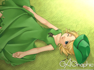 Cartoon woman green dress fantasy - a cartoon of a woman free wallpaper