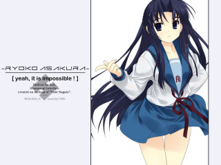 Girl blue dress white shirt - black shoe free wallpaper