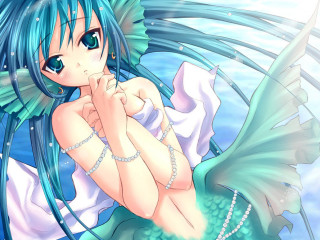 Blue haired woman angel wings - blue hair free wallpaper