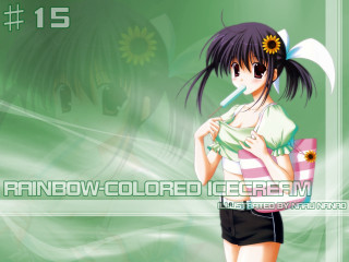 Girl flower toothbrush green background - a toothbrush free wallpaper