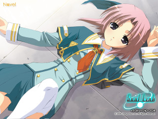 Aguri uchida pink hair blue - leg free wallpaper