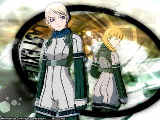 Anime couple clock portrait blonde - a clock face free wallpaper
