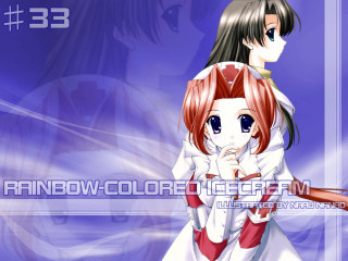 Anime couple hugging purple background - holography free wallpaper