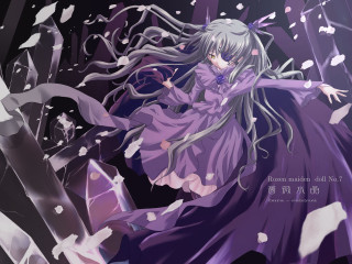 Girl purple dress woods outstretched - the wind free wallpaper