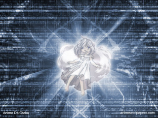 Girl white dress angel wings - line free wallpaper