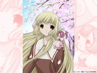 Anime girl blonde hair cherry 2 - anime free wallpaper