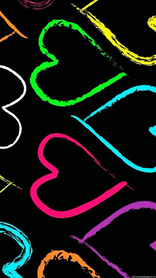 Black background colorful numbers marker - video art free wallpaper