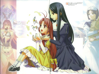 Anime girls bedroom magic realism - a bed in a room free wallpaper
