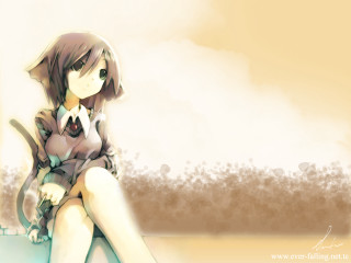Girl ledge cat anime gothic - a ledge free wallpaper