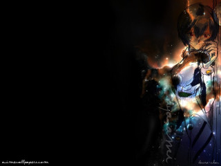 Woman black dress colorful background 2 - her arm free wallpaper