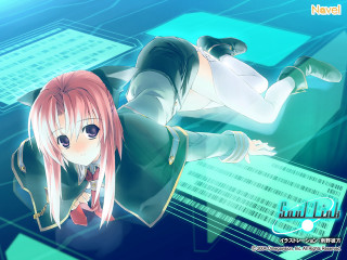 Anime girl desk blush purple - a computer desk free wallpaper