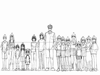 Lineup military group characters partiallycolored - one man free wallpaper