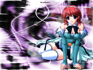 Anime girl purple holography blush - a anime girl free wallpaper for desktop