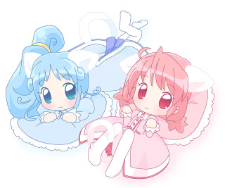 Anime girls hologram rococo cat - the ground together free wallpaper