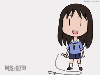 Cartoon girl microphone school uniform - her hand and a microphone free wallpaper