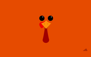 Cartoon turkey big eyes red - a black nose free wallpaper