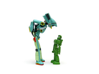 Robot green automatistes mecha scifi - a robot free wallpaper