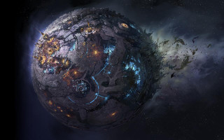 Space station galaxy star blue - craig mullins free wallpaper