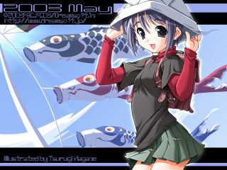Woman hat dress fish sky - a woman in a hat free wallpaper