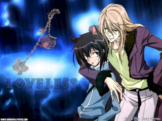 Rainy anime boys foxears fur - two anime character free wallpaper