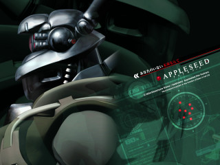Robot helmet greenbackground redlight head - its arm free wallpaper