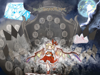 Clock girl sky clouds portrait - a sky free wallpaper