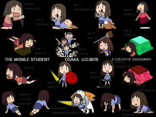 Anime characters colorful expressions umbrella - a bunch of anime characters free wallpaper