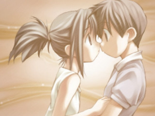 Bálint kiss anime romantic kiss - a picture of them free wallpaper