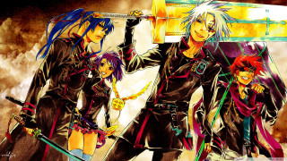 Anime characters swords group action 4 - toyism free wallpaper