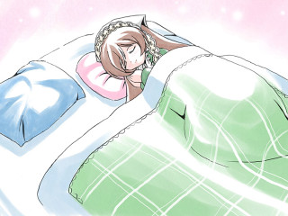 Sleeping person bed blanket pillow - a drawing of a person free wallpaper