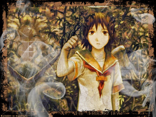 Girl book tree anime magic - anime art free wallpaper