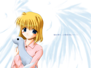 Girl dolphin angel wings anime - angel free wallpaper